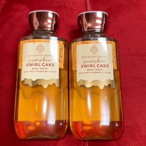 BBW 2pc Pumpkin Swirl Cake Body Wash